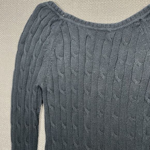 American Eagle Sweater Womens XS Cable Knit Preppy Twee Y2K Bella Swan - Picture 5 of 9